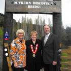 Trails Trust chief executive Kaye Parker (left), Queenstown Lakes District Mayor Vanessa van Uden...