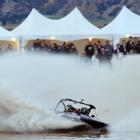Tristan Hynds and Matthew Fagan rocket their Group A boat around the Oxbow course during the New...