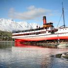TSS 'Earnslaw' is out of the water for annual maintenance. Photo by Henrietta Kjaer.