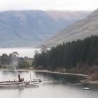 TSS Earnslaw sails slowly to the Kelvin Heights slipway in Frankton Arm   about 8.30am on Monday....