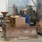 Tuapeka Vintage Club vice-president Gordon Duthie starts a 1950s Caterpillar D2 bulldozer at the...