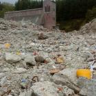 Rubble at the now-closed Milburn cement works at Burnside, which has been incorporated into a...