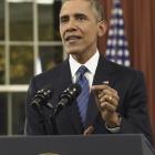 United States President Barack Obama speaks about counterterrorism and the fight against Islamic...