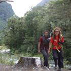 United States visitors Nick Duellman and Anne Decker, of San Diego, make the most of free access...