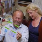 University of Otago biochemist Russell Poulter and research fellow Margi Butler look over a...