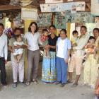 University of Otago doctoral researcher Dr Susan Jack is pictured with Cambodian mothers involved...