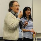 University of Otago lecturer the Rev Dr Lynne Baab and Otago pharmacy student Michelle Hsieh...