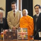 University of Otago librarian Sue Pharo (left), Theology and Religion lecturers Dr Will Sweetman ...