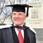 University of Otago mature student and now graduand Wallie Waudby (76) says ''it helps if you've...