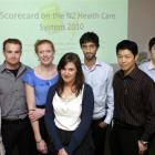University of Otago medical school interns (from left) Boomi Kwon, Nic Rawcliffe, Rebecca Crabbe,...