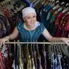 University of Otago student Susan Wardell wears East African clothing in her Dunedin boutique...
