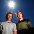 University of Otago students Michael Price (22), left, and Paul Young (25) prepare to attend the...