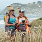 University of Otago students Teresa Konlechner (left), a botany and geography PhD candidate, and...