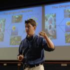 University of Otago zoology student Travis Monk sheds light on  neuron evolution. Photo by Linda...
