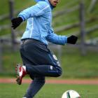 Uruguayan under-20 midfielder Diego Poyet trains at the Caledonian Ground yesterday. Photo by...