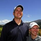 US golfer Robert Gates and his girlfriend Lauren Johnson at the New Zealand Open in Arrowtown...