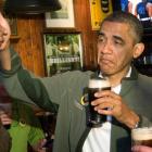 US President Barack Obama samples a beer on St. Patrick's Day in Washington in March. Photo Reuters