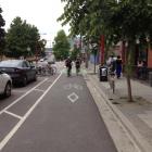 Vancouver's ''deluxe'' cycleway regularly has more than 1000 riders commuting along it. Photo...