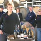 VinPro winemaker Carol Bunn (front), is thrilled with her team (back from left) Chris Reinds,...