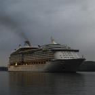 Voyager of the Seas prepares to dock at Port Chalmers on Saturday. Photo by Peter McIntosh.