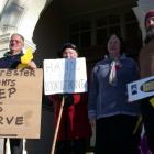 Waitaki Citizens and Ratepayers' Association members (from left) chairman Warren Crawford,...