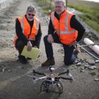 Waitaki District Council roading manager Michael Voss (left) and senior roading engineer Graeme...