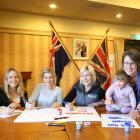 Waitaki district councillor Melanie Tavendale (left), Hannah Manson, Nicki McMillan, Niamh Tomes...
