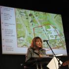 Wakatipu Health Trust chairwoman Maria Cole addresses the community during a public forum on the...