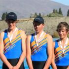 Wakatipu High School bronze medallists, under-18 novice four (from left) George Ballemy (15),...