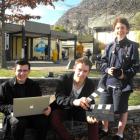 Wakatipu High School film enthusiasts, technical director Andres Cavallari (18), producer...