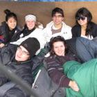 Wakatipu High School pupils (from left) Dahn Kim (18), of Queenstown, Bruno Shirley (17), of...