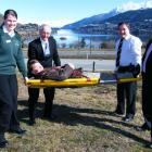 Wakatipu St John first aid tutor Melanie Jenkins, left, with St John regional chairman Murray...