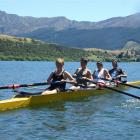 Wakatipu under-17 boys four rowers (from left)  Josh Speight, George Bellamy, Dan Halligen and...