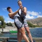 Wanaka Challenge competitors Alyssa Coe and Mark Smoothy show off their wedding outfits and some...