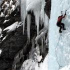 Wanaka climber Allan Uren on an ice climb, an adventure which features in  the film <i> In The...