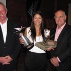 Wanaka freeskier Janina Kuzma, Snow Sports New Zealand (SSNZ) athlete of the year for 2011, with...