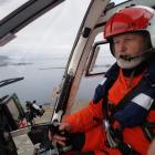 Wanaka pilot Peter  Garden in his ''office'' during a rat-poisoning operation on South Georgia...