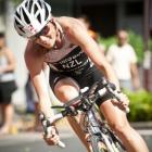 Wanaka triathlete Nicky Samuelscycles during the Contact Tri Series race in Takapuna in February....