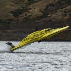 Warwick Lupton escaped unharmed after somersaulting during the powerboat nationals on Lake...
