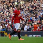 Wayne Rooney leaves the field after being sent off during Manchester United's match against West...