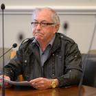 Colin Weatherall addresses the alcohol policy hearings yesterday. Photo by Gerard O'Brien.