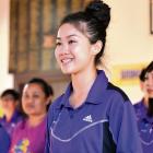 Wendy Inggu leads a group of 20 Malaysian student teachers in one of three dance routines at the...