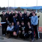 What a feeling ... Queenstown hockey premiers take the Trust Bank Southland champions trophy from...