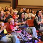 Wiggles fans enjoy the fun at the Regent Theatre, Dunedin, yesterday. Photo by Craig Baxter.