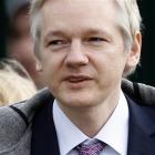 WikiLeaks founder Julian Assange arrives at Belmarsh Magistrates' Court in London. (AP Photo/Matt...