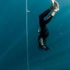 William Trubridge of New Zealand descends during the Suunto free diving world cup. Photo by Getty