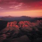 Wilpena Pound is a natural amphitheater of mountains in Flinders Ranges National Park in...