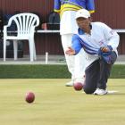 Winning skip Joko Susilo plays a bowl during the final of the Kaikorai Festival Fours at...