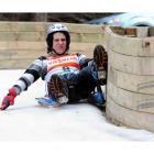 Callum Clark (17) of Dunedin competes in the Natural Luge during day nine of the Winter Games.