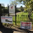 Workers felled trees on the bank of the river before Christmas in preparation for widening the...